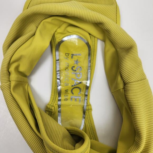 L*Space Frenchi Bikini Bottom in Green Yellow Size XS - Picture 3 of 3